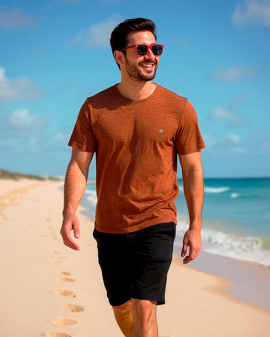 Camiseta Descoley na praia